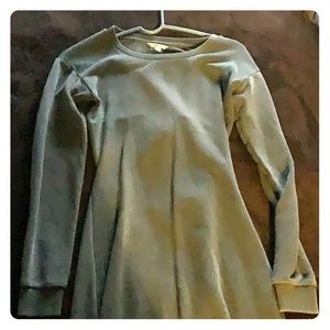 Olive green long sleeve mini dress
